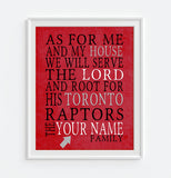 Toronto Raptors Personalized "As for Me" Art Print