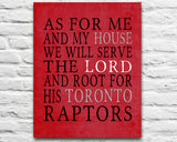 Toronto Raptors Personalized "As for Me" Art Print