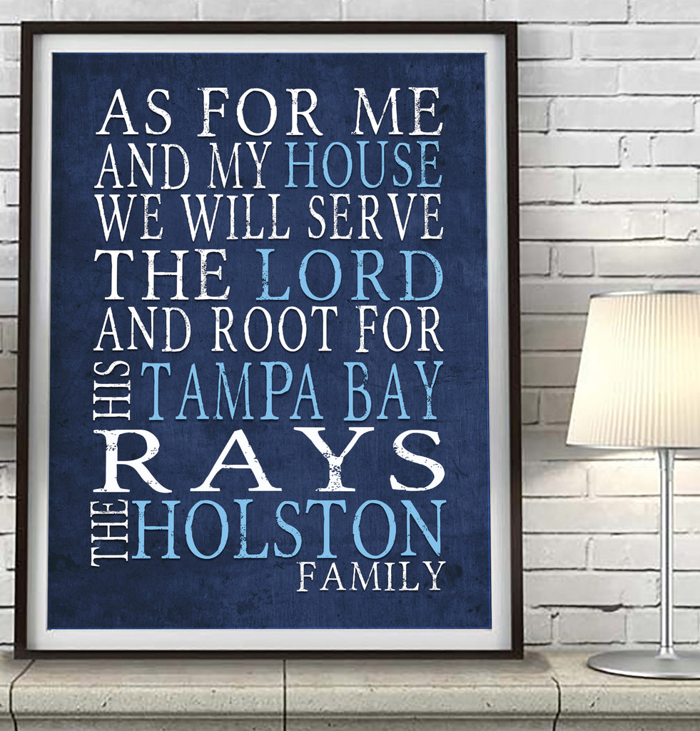 Tampa Bay Rays Personalized "As for Me" Art Print