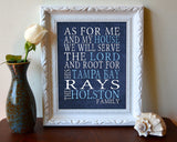 Tampa Bay Rays Personalized "As for Me" Art Print