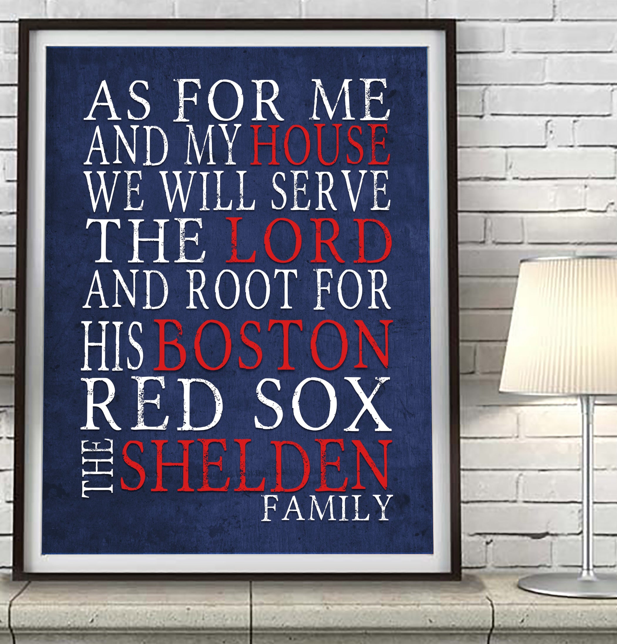 Boston Red Sox Personalized As for Me Art Print – Parody Art Prints