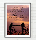 For I Have Found the One My Soul Loves - Song of Solomon 3:4 Bible Verse Photography Print