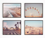 Santa Monica & Venice Beach Photography Prints, Set of 4, Coastal Wall Decor