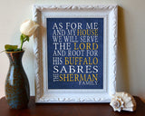 Buffalo Sabres hockey Personalized "As for Me" Art Print