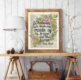 Whatever Our Souls Are Made of His & Mine Are the Same - Emily Bronte Quote - Dictionary Art Print