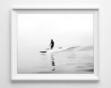 Black and White Surfing Photography Prints, Set of 4, Beach Coastal Wall Decor