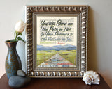 You will Show me the Path of Life - Psalm 16:11 Vintage Bible Page Christian ART PRINT