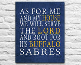 Buffalo Sabres hockey Personalized "As for Me" Art Print