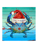 Santa Claws Christmas Crab- Danny Phillips Art Print