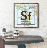 San Francisco California Sf- Periodic Map ART PRINT