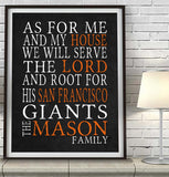 San Francisco Giants Personalized "As for Me" Art Print