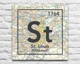 St. Louis Missouri St- Periodic Map ART PRINT