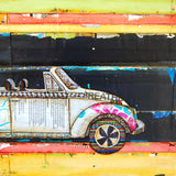 I Wear My Sunglasses at Night VW Volkswagen Bug Beetle Neon - Mixed Media Collage -Danny Phillips Fine Art Print