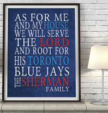 Toronto Blue Jays Personalized "As for Me" Art Print