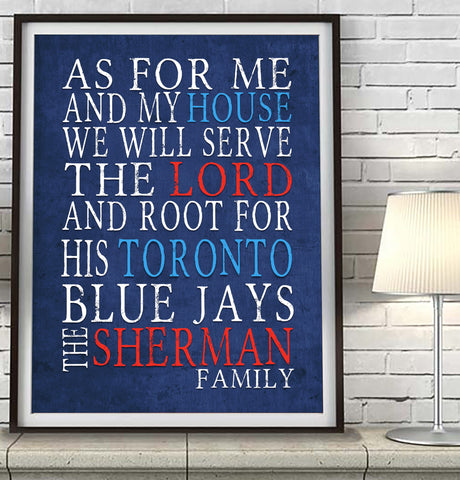 Toronto Blue Jays Personalized "As for Me" Art Print