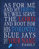 Toronto Blue Jays Personalized "As for Me" Art Print