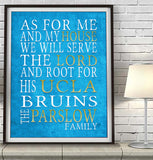 UCLA Bruins Personalized "As for Me" Art Print