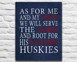 UCONN Huskies Connecticut Personalized "As for Me" Art Print