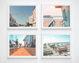 Venice Beach California Photography Prints, Set of 4, Coastal Wall Decor