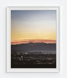 Las Vegas Nevada City Skyline at Sunset Photography Prints, Set of 2, Landscape Wall Decor