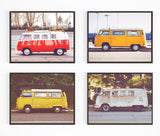 Vw Volkswagen Bus Van Photography Prints, Set of 4, Adventure Wall Decor