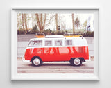 Vw Volkswagen Bus Van Photography Prints, Set of 4, Adventure Wall Decor