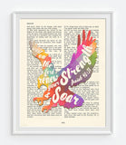 Wait on the Lord -Isaiah 40:31- Bible Page Art Print