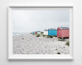Misty Ocean Beach Photography Prints, Set of 4, Coastal Wall Decor