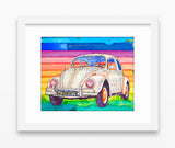 Well Rounded - Vw Volkswagen Bug Beetle- Danny Phillips Fine Art Print, All Sizes